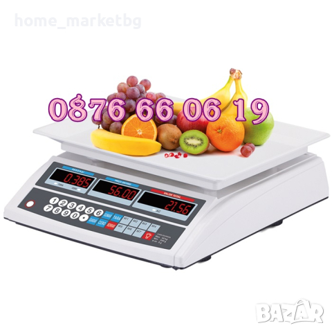 Електронен кантар до 40 кг с пластмасова тарелка, везна с пластмасова тарелка до 40 кг