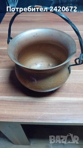 медно менче, снимка 2 - Антикварни и старинни предмети - 52219693