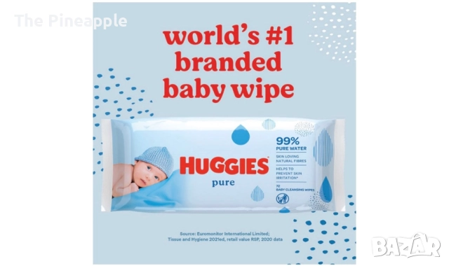 Кашон 12 броя HUGGIES 99% вода Внос Англия !САМО ЗА ПЛОВДИВ ЛИЧНО, снимка 2 - Други - 51730795