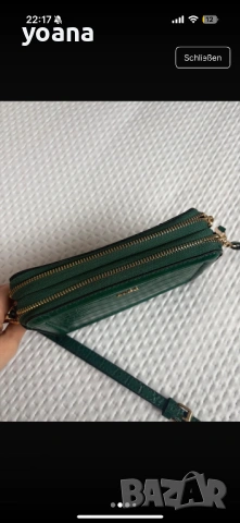 Малка зелена crossbody чанта с кроко релеф – 18×12 см ALDO, снимка 4 - Чанти - 53330445