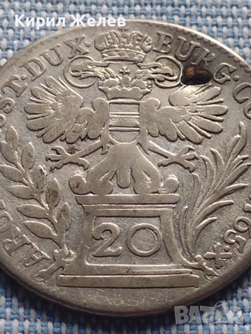 Сребърна монета 20 кройцера 1765г. Мария Терезия Виена Свещена Римска империя 13641, снимка 10 - Нумизматика и бонистика - 42871851