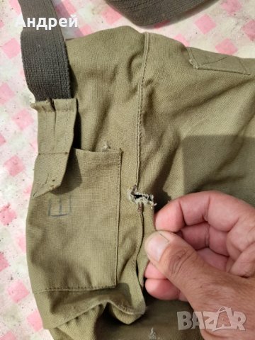 Стара брезентова чанта,торбичка #7, снимка 5 - Антикварни и старинни предмети - 36760421