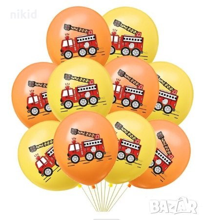 Пожарна кола Обикновен надуваем латекс латексов балон парти