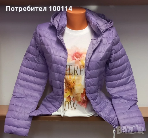 Дамско шушлеково яке виолет, снимка 2 - Якета - 54203943