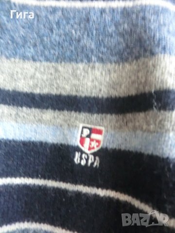 USPA US Polo Мъжки пуловер 100% агнешка вълна Размер M, снимка 2 - Пуловери - 39049266
