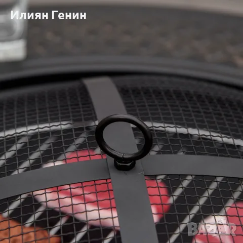 Огнище Outsunny с покер, снимка 8 - Барбекюта - 56170989