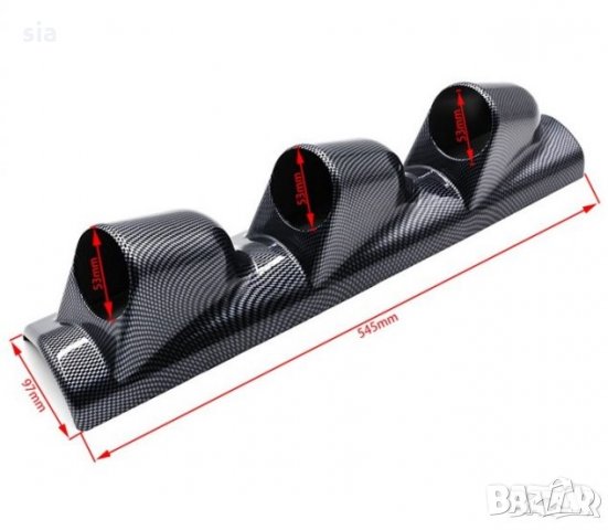 Стойка за измервателни уреди за колонка 52мм, 45/9,5/10см., карбон, снимка 3 - Аксесоари и консумативи - 32162278