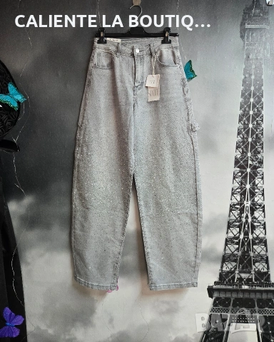 Дънки балон с камъни , снимка 2 - Дънки - 54236604