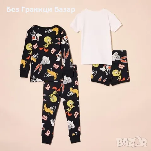 Нова Детска пижама Looney Tunes, 100% памук, удобни и меки за деца, снимка 2 - Детски пижами - 47852297