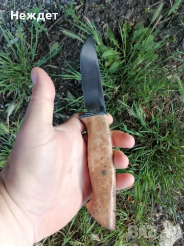 Ловен нож от кована танкова шпилка. , снимка 4 - Ножове - 50556273