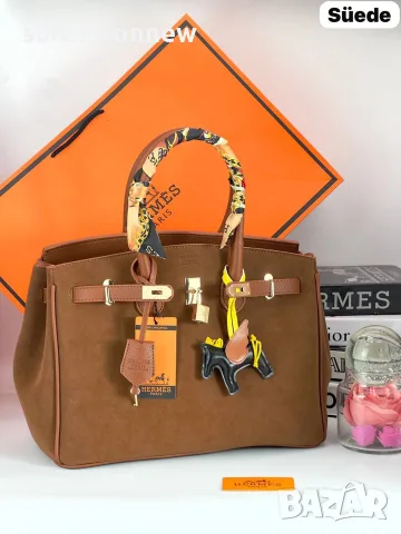 Hermes Birkin 35 велур, снимка 7 - Чанти - 55959019