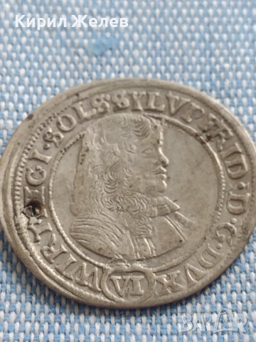 Сребърна монета 6 кройцера 1674г. Силвиус Фридрих Уелс 29776