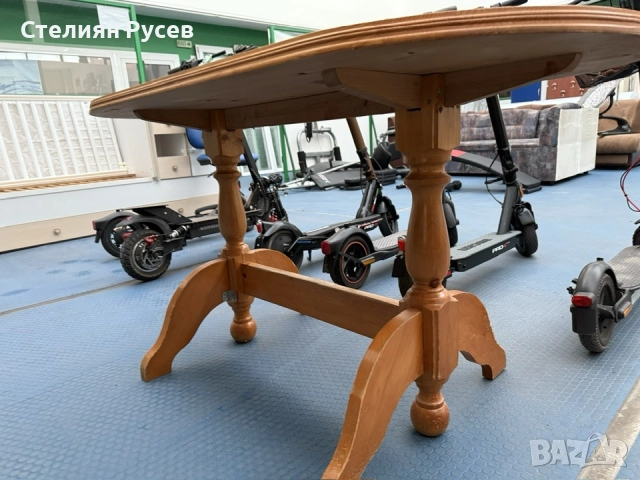 0312  ЧАМ дървена трапезна маса  68/138 см -цена 152лв или 77,72 евро d+ -НЕ СЕ разтяга  78см висока, снимка 8 - Маси - 52646403