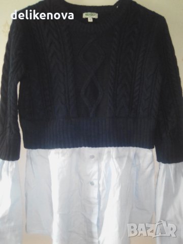 KENZO. Original. Size S Прекрасен зимен пуловер, снимка 3 - Блузи с дълъг ръкав и пуловери - 30772672