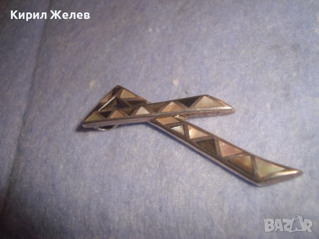 ДИЗАЙНЕРСКИ СЕДЕФЕН КРАСИВ СРЕБЪРЕН АРТ МЕДАЛЬОН СРЕБРО 925 с РЪЧНО ИНКРУСТИРАН СЕДЕФ 27212, снимка 6 - Колиета, медальони, синджири - 36817638