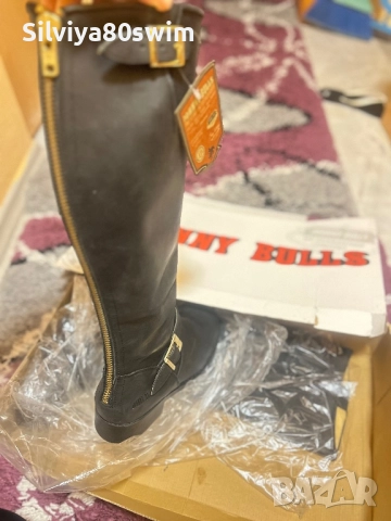 Ботуши JOHNNY BULLS  естествена кожа+подарък портфейл, снимка 4 - Дамски ботуши - 52091866