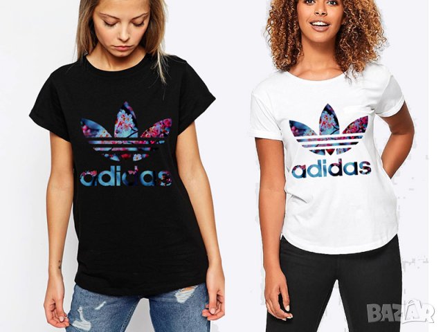  Дамска тениска ADIDAS принт нови модели,всички размери, снимка 4 - Тениски - 30056543