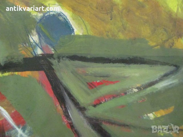 Стара Картина Беширов акрилни бои, подписана, снимка 4 - Картини - 31822201