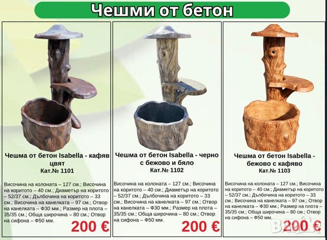 Градински чешми мивки бетонни , снимка 11 - Мивки - 54362227