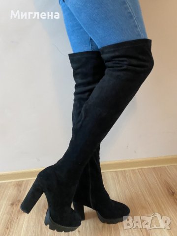 Велурени чизми размер 41, снимка 4 - Дамски ботуши - 40372928