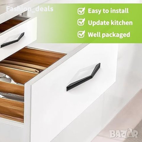 Нови 10 броя дръжки за кухненски шкафове 160 мм отвор Мебели Шкафове Кухня Дом, снимка 3 - Други стоки за дома - 42090796