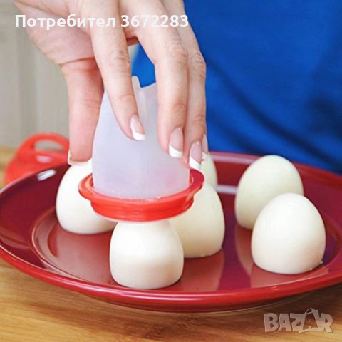 Силиконови формички за варене на яйца без черупка - 6 бр, снимка 2 - Други - 42919009