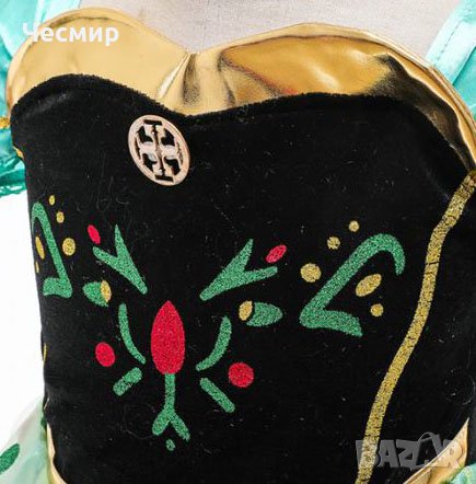Ефирна Рокля На Принцеса Ана от Замръзналото Кралство + ПОДАРЪК Корона, снимка 3 - Детски рокли и поли - 31564348