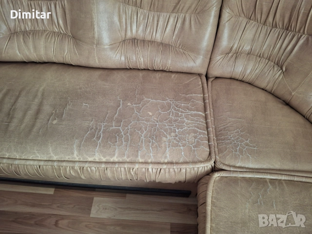 Холов ъгъл от три части, снимка 5 - Дивани и мека мебел - 52000578