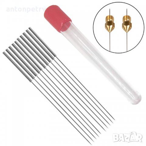 Игли за почистване на дюзи за 3D принтер, игла дюза printer, снимка 3 - Принтери, копири, скенери - 30615808