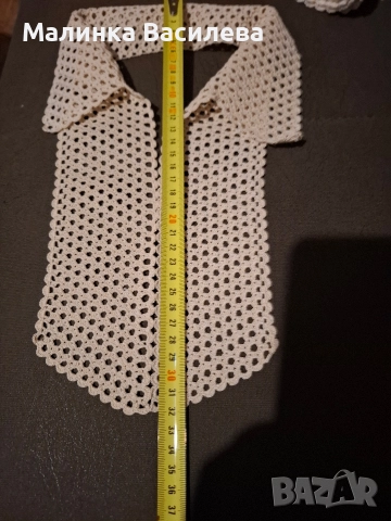 ръчно плетена яка, снимка 3 - Шапки - 52887987