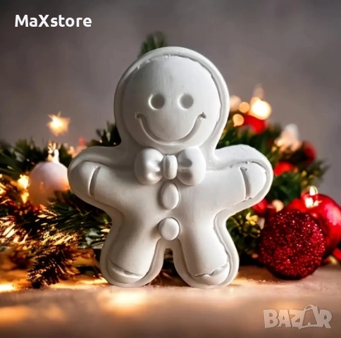 Джинджифилово човече Дълбок силиконов молд за свещи гипс сапун смола шоколад фондан 