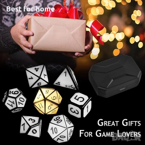 Светещи DND, USB презареждащи се електрически зарове със зарядна кутия, снимка 5 - Други игри - 52184940