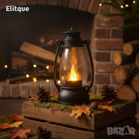 LED свещ-лампа ретро фенер – реалистична трепкаща светлина за уютен дом и празнична атмосфера, снимка 3 - Декорация за дома - 52820234