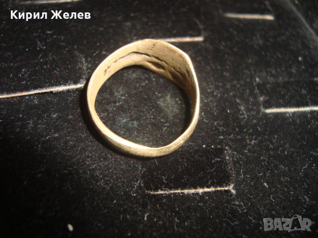 СТАР ВЪЗРОЖДЕНСКИ ГРАДСКИ БРОНЗОВ ПРЪСТЕН МАЙСТОРСКА ИЗРАБОТКА 14108, снимка 5 - Колекции - 30276083