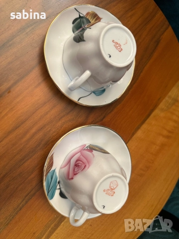 Руски/съветски сериз Сватбен подарък или Рози на ЛФЗ Ломоносов, снимка 9 - Сервизи - 51749937