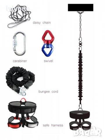  Комплект Бънджи фитнес ластици за Бънджи флай * Въздушни танци * Акробатика * С Аксесоари * Нови, снимка 3 - Фитнес уреди - 37152613