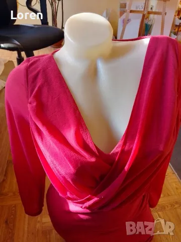 Рокля в червено светло бордо, снимка 4 - Рокли - 49084166