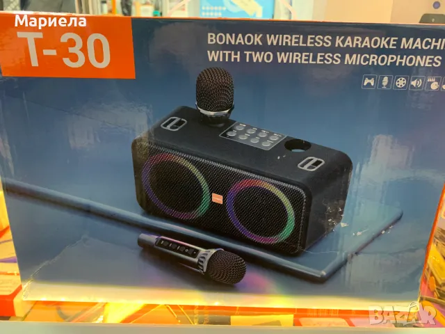 Bluetooth Колона с 2 микрофона 15W / Караоке Система с 2 Микрофона / , снимка 7 - Bluetooth тонколони - 49086034