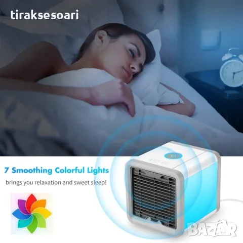 НОВ Портативен Мини преносим климатик за охлаждане с LED 7 цвята , снимка 9 - Аксесоари и консумативи - 50129099