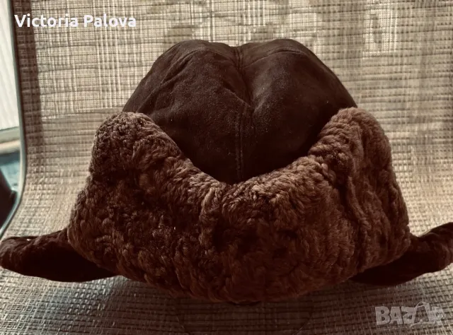 Шапка ушанка естествена кожа, снимка 2 - Шапки - 47727707