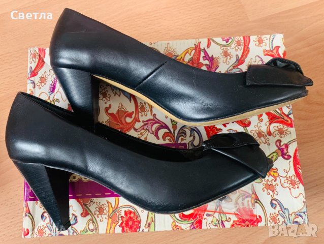 Обувки Paolo Bocelli - 20 лв Черни, кожа, резерва капачета № 38, ст.24-24,5см