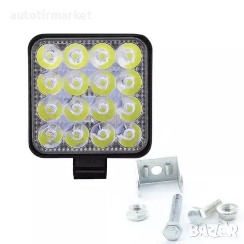 10 бр. LED халоген 16 диода 48w – NA286-1, снимка 2 - Аксесоари и консумативи - 56053809