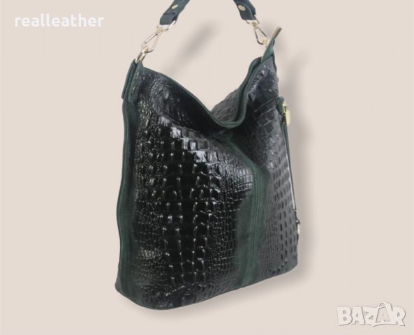 Ефектна дамска чанта от естествена кожа Италия, снимка 11 - Чанти - 31620012