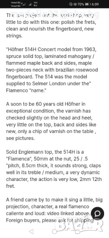 Vintage HOFNER 514H Concert guitar 1963 West Germany, класическа концертна китара. , снимка 9 - Китари - 51313930