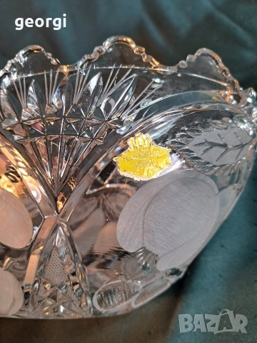 немска кристална фруктиера от оловен кристал , снимка 11 - Аксесоари за кухня - 54166156