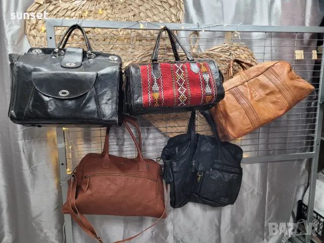 естествена кожа големи пътни чанти, сак, снимка 7 - Сакове - 50347506