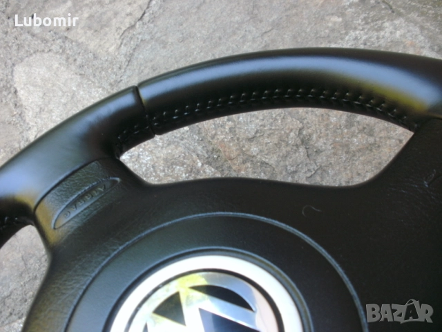 Трилъчев волан, кожен за Голф 4,Бора,Пасат 4,5,Сеат,Шкода..., снимка 8 - Части - 52655769