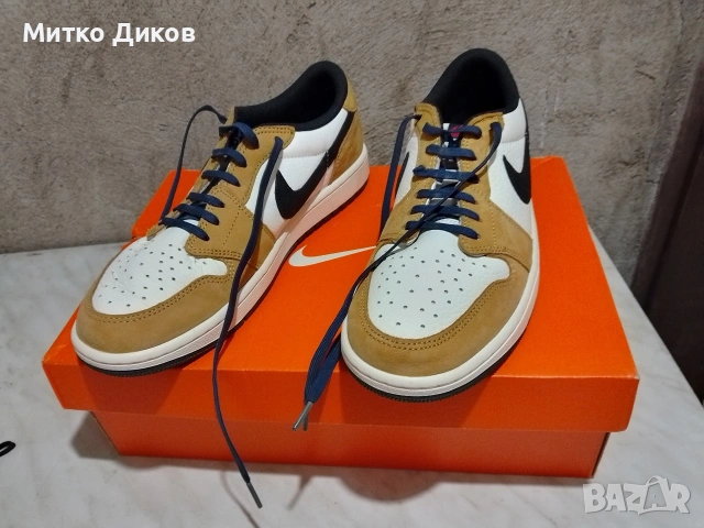 Nike Air Jordan 1 Retro Low OG "Rookie of the Year".естеств.кожа #42.5 стелка 270 мм се, снимка 3 - Маратонки - 54346508