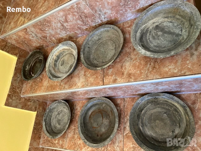 Комплект 7 броя медни/ бакърени тасове
