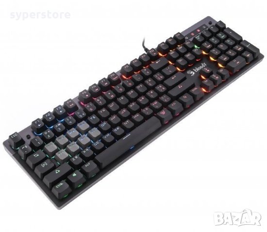 Клавиатура Геймърска USB A4TECH BLOODY B500N Сива с MECHA-LIKE Ключ и 7-цветна Неонова подсветка, снимка 2 - Клавиатури и мишки - 32079995